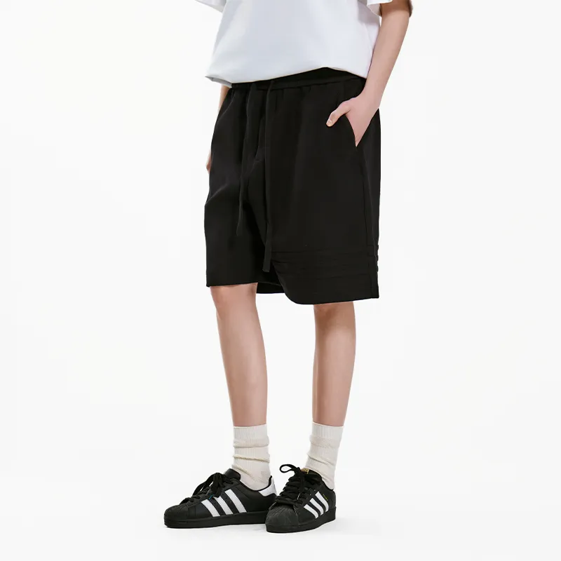 MAISON VINSON Solid Color Sports Casual Shorts Unisex-29