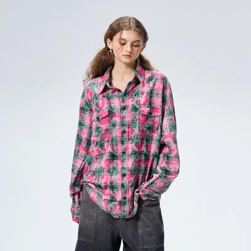 MAISON VINSON Shirt Unisex Red Black Plaid-4