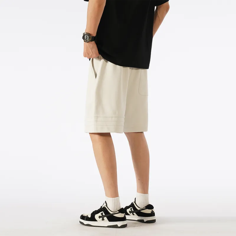 MAISON VINSON Solid Color Sports Casual Shorts Unisex-6