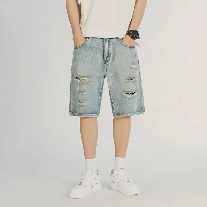 MAISON VINSON Denim Shorts Unisex Light Blue-6