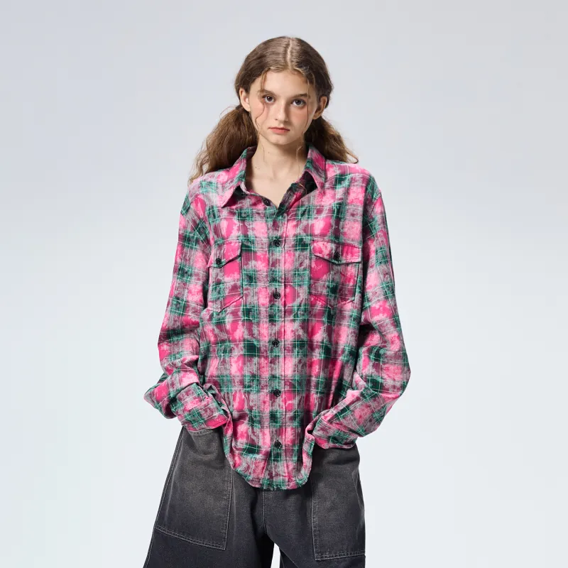 MAISON VINSON Shirt Unisex Red Black Plaid-5