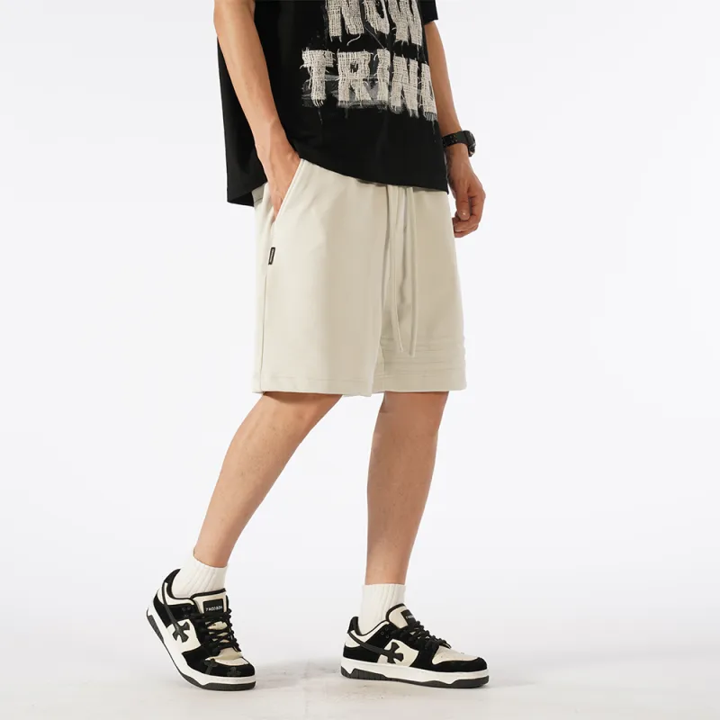 MAISON VINSON Solid Color Sports Casual Shorts Unisex-8