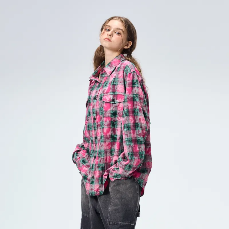 MAISON VINSON Shirt Unisex Red Black Plaid-3