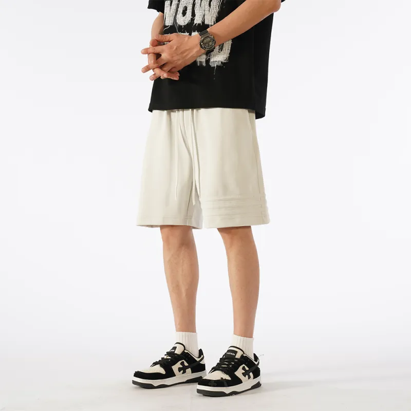 MAISON VINSON Solid Color Sports Casual Shorts Unisex-4