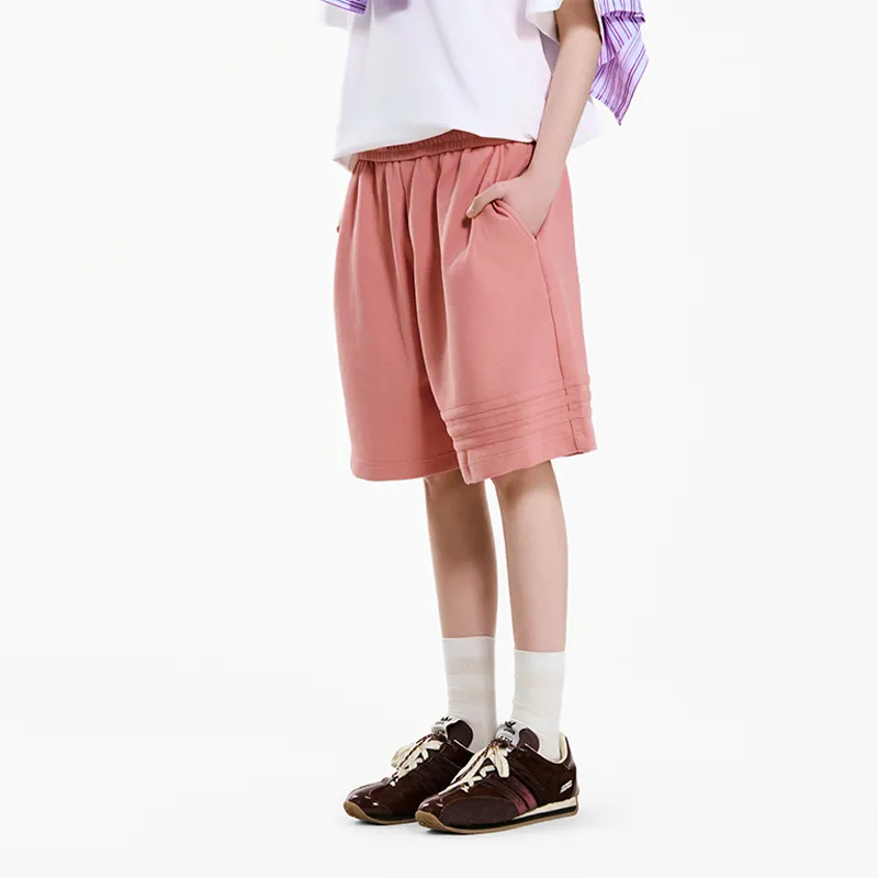 MAISON VINSON Solid Color Sports Casual Shorts Unisex-20