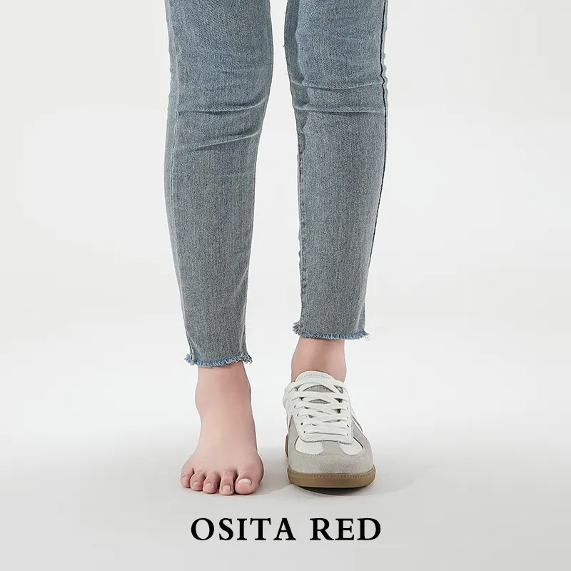 OSITA RED Wear-Resistant Low-Top Casual Shoes Women's Pink-12