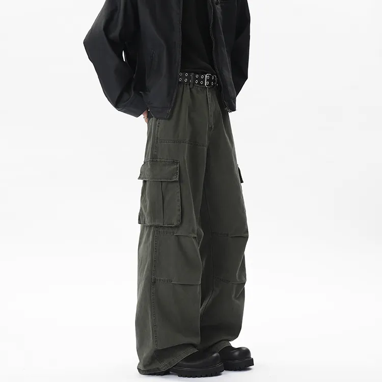 WOLF CODE Cargo Pants Unisex Army Green-2