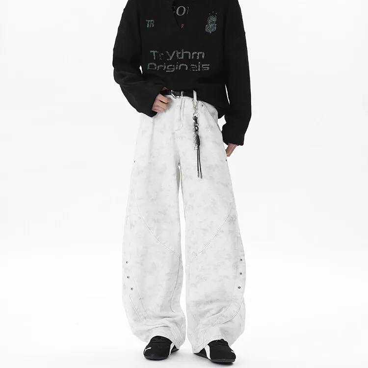 WOLF CODE Jeans Unisex Distressed White-4