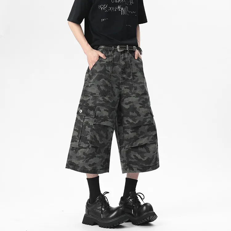 WOLF CODE Cargo Shorts Unisex Camouflage-5