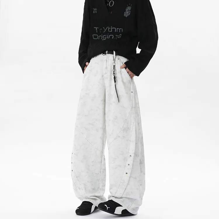 WOLF CODE Jeans Unisex Distressed White-2