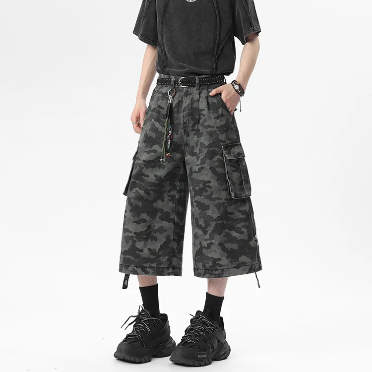 WOLF CODE Cargo Shorts Unisex Camouflage-3