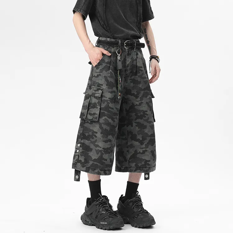 WOLF CODE Cargo Shorts Unisex Camouflage-5