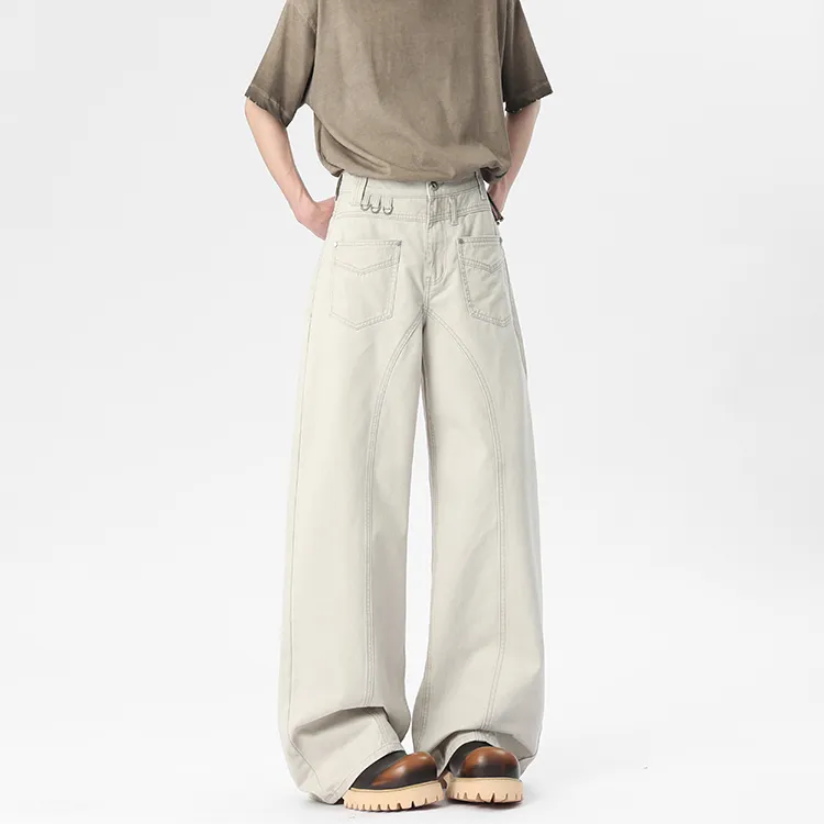 WOLF CODE Cargo Pants Unisex Apricot-5