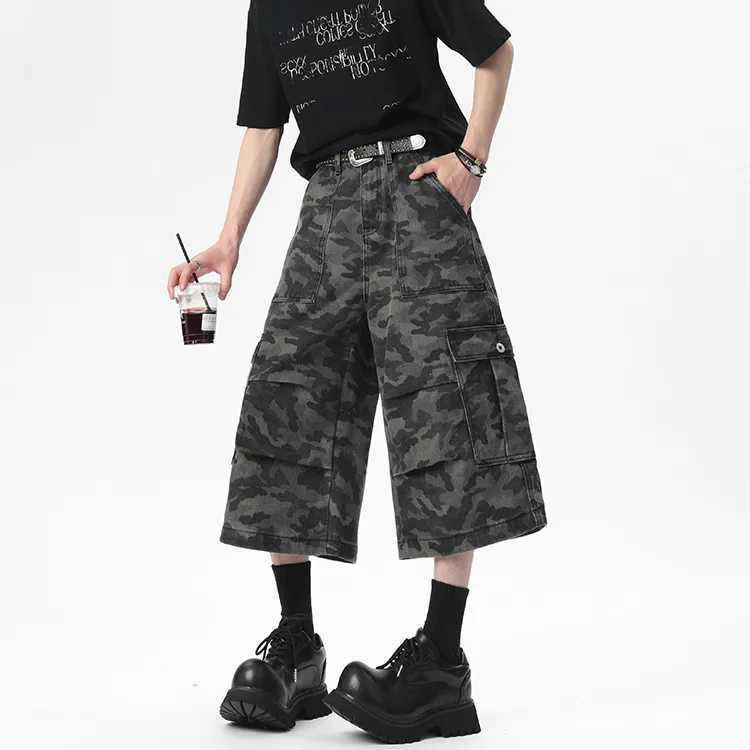 WOLF CODE Cargo Shorts Unisex Camouflage-3