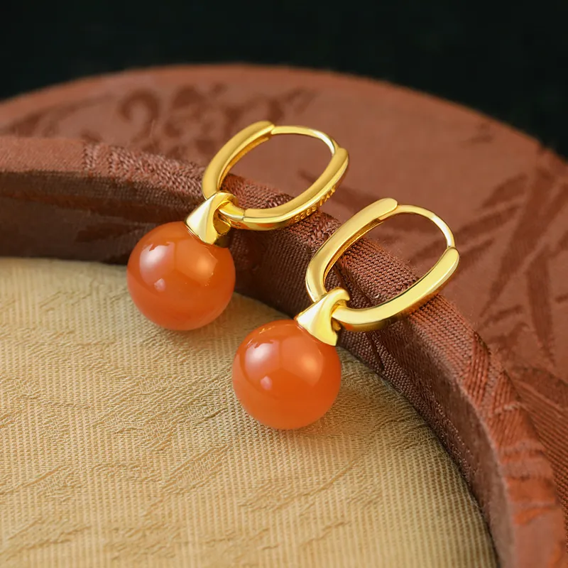 Heng Tai Jewelry Agate Earrings Women's-2