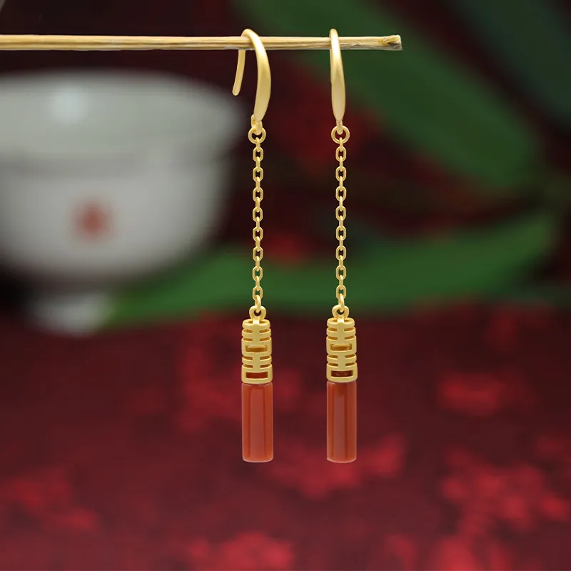 Heng Tai Jewelry Agate Earrings Women's-2