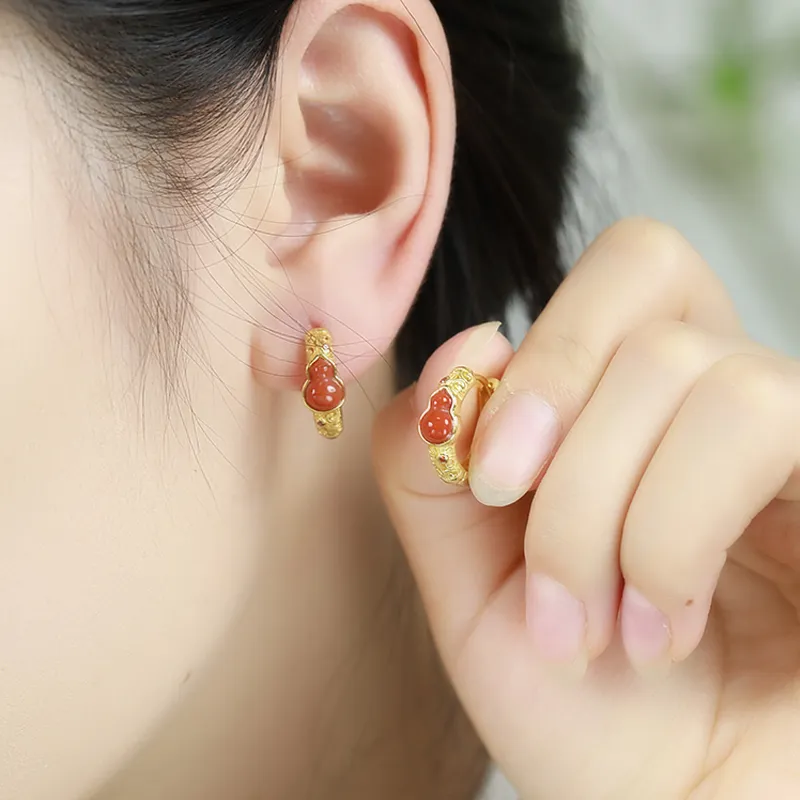 Heng Tai Jewelry Agate Earrings Women's-5