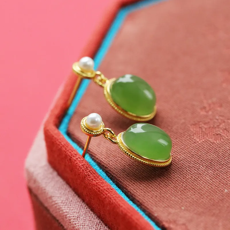 HENGTAIZHUBAO Earrings Jasper Women's-2