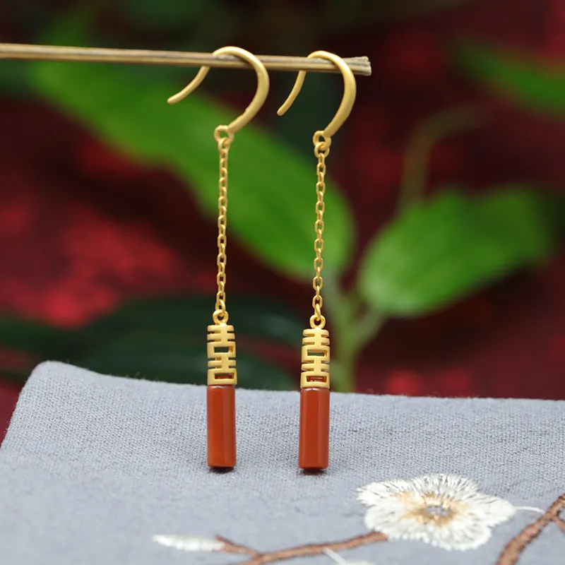 Heng Tai Jewelry Agate Earrings Women's-1