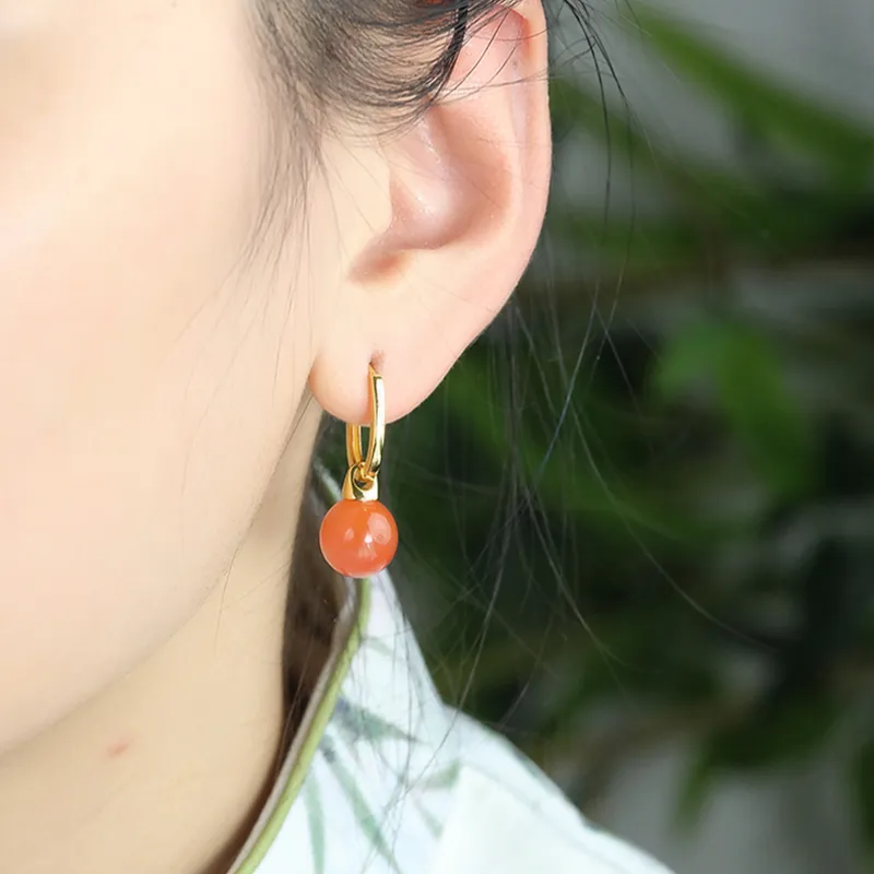 Heng Tai Jewelry Agate Earrings Women's-5