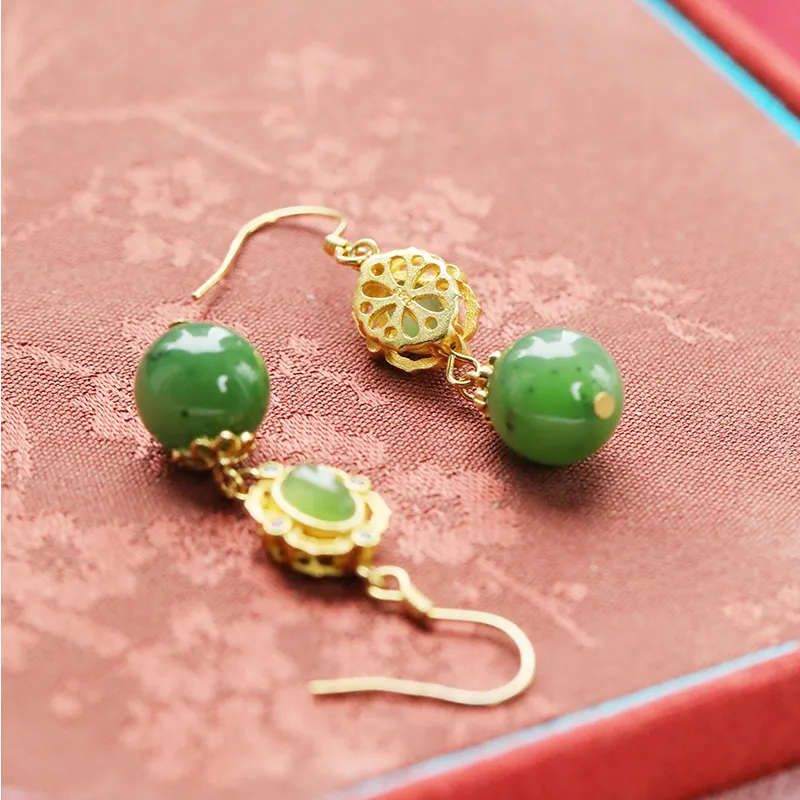 HENGTAIZHUBAO Earrings Jasper Women's-1