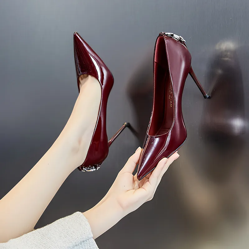 POOQ Slim Heel High Heels 9CM Women's-14