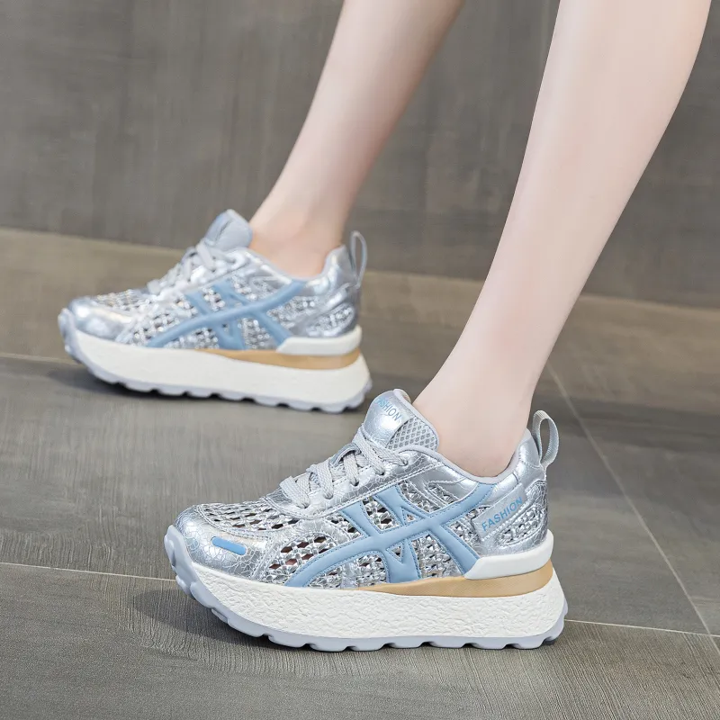 POOQ Low Top Chunky Sneakers Women's-15