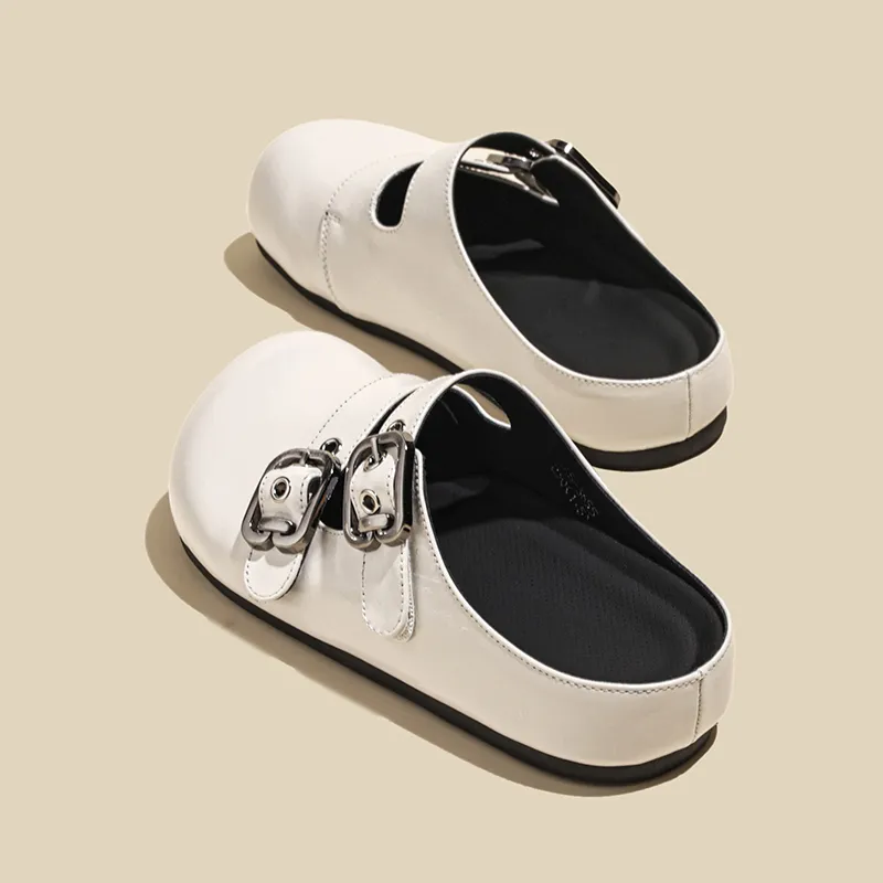 POOQ Rubber Sole Abrasion Resistant Closed Toe Slippers Women's-8
