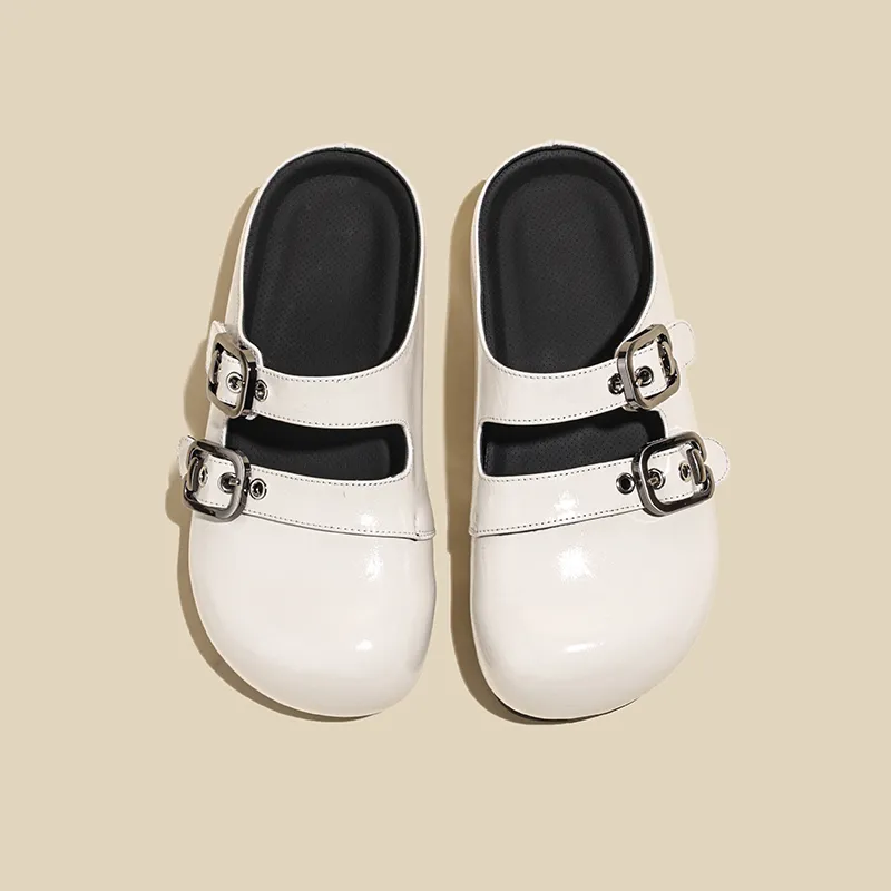 POOQ Rubber Sole Abrasion Resistant Closed Toe Slippers Women's-9