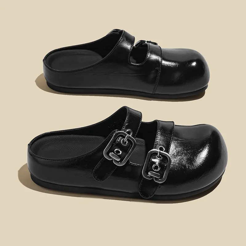 POOQ Rubber Sole Abrasion Resistant Closed Toe Slippers Women's-4