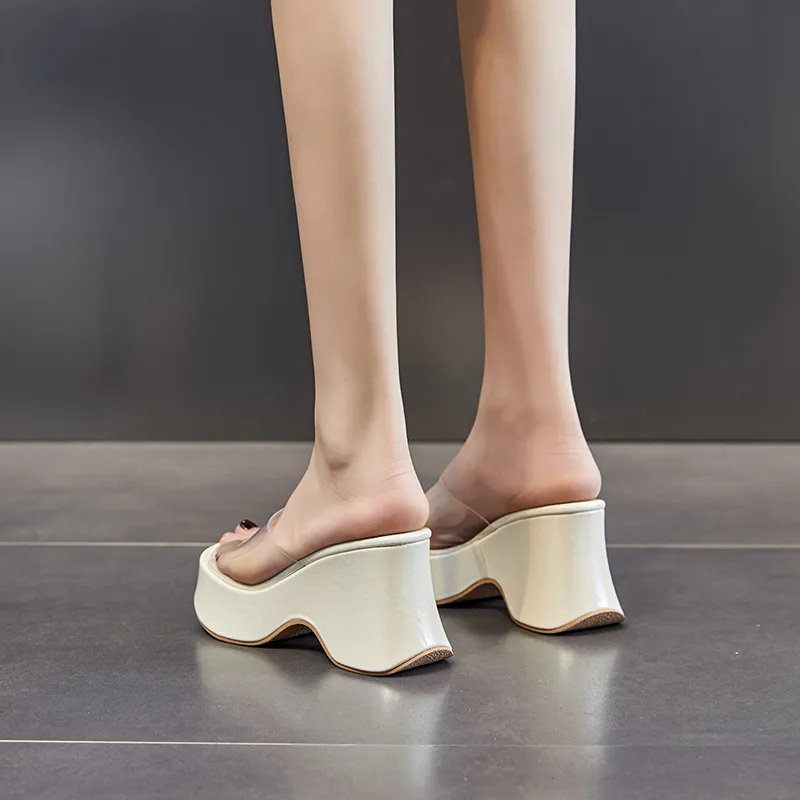 POOQ Rubber Sole Odor Resistant Slide Slippers Women's-4
