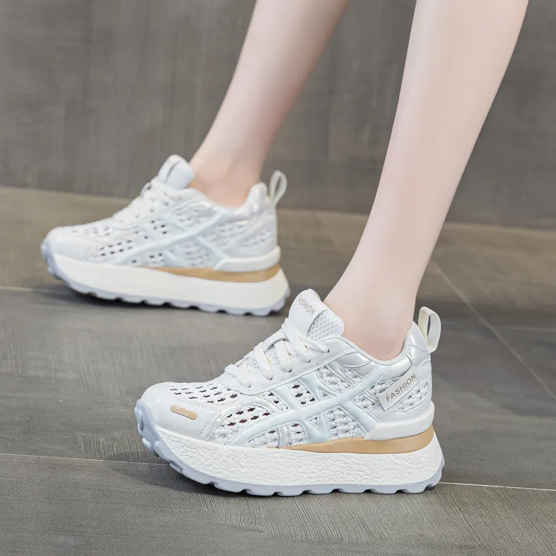POOQ Low Top Chunky Sneakers Women's-4