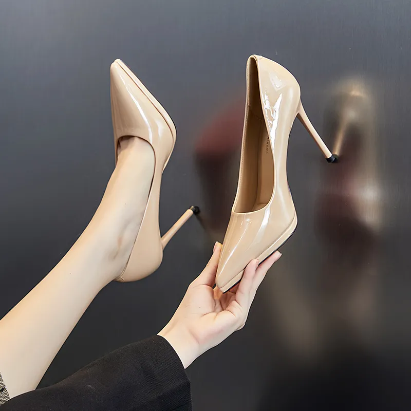 POOQ Slim Heel High Heels 10CM Women's-9