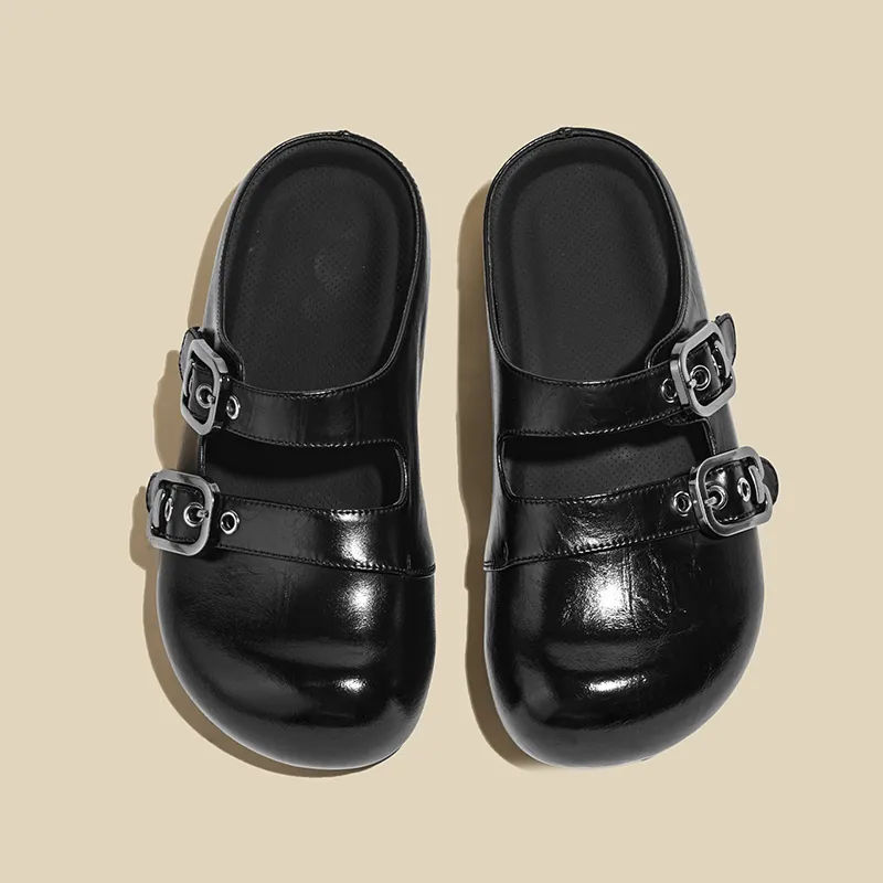POOQ Rubber Sole Abrasion Resistant Closed Toe Slippers Women's-3