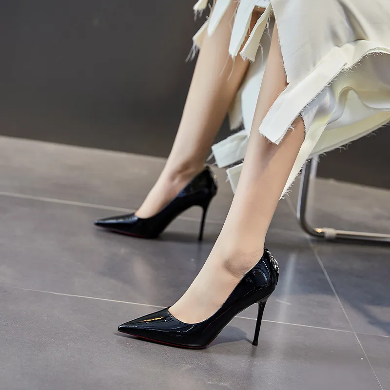 POOQ Slim Heel High Heels 9CM Women's-2