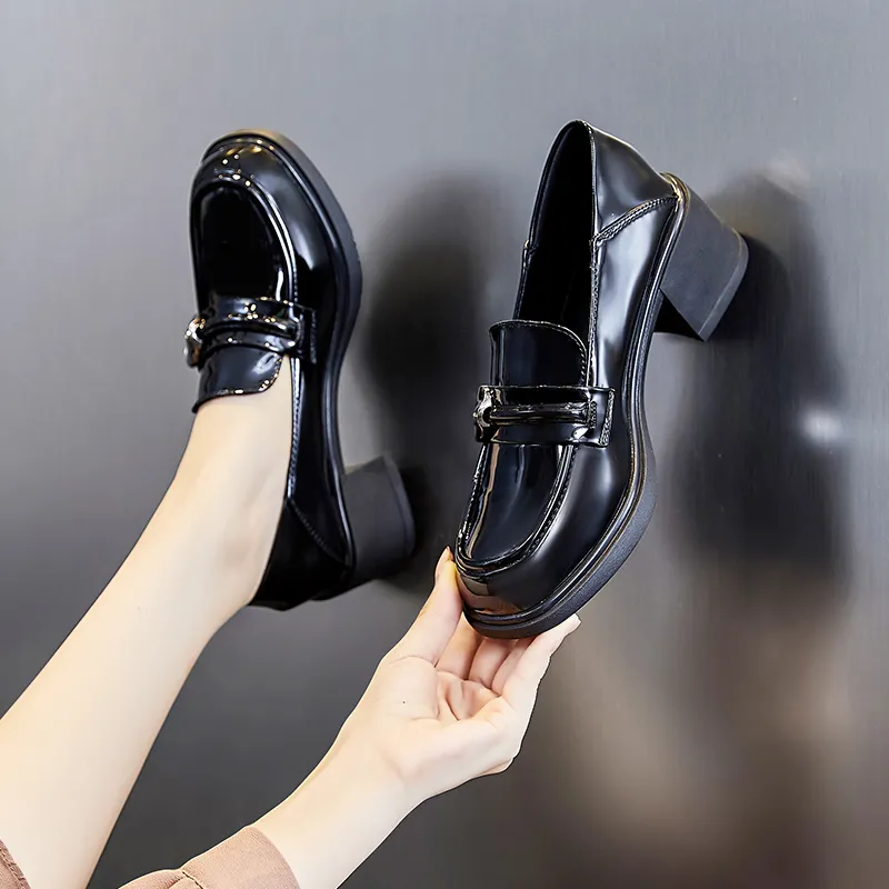 POOQ Loafers 5 Cm Women's Black-2