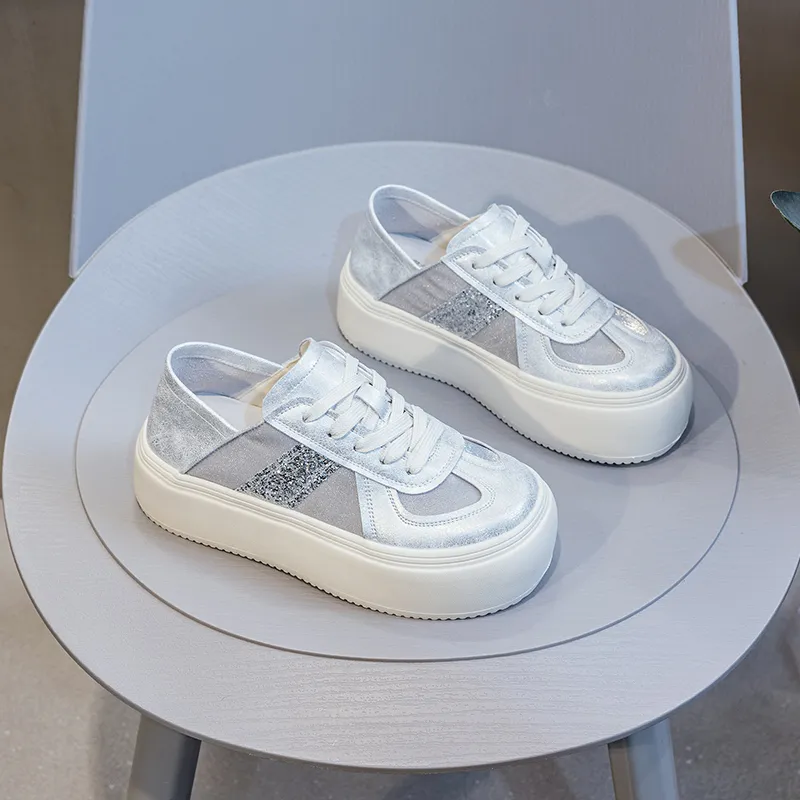 POOQ Height Increasing Low Top Skateboard Shoes Women's-12