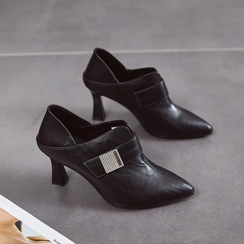 POOQ Slim Heel High Heels 8CM Women's-4