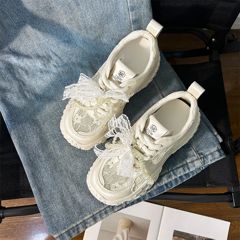 POOQ Low Top Chunky Sneakers Women's-5