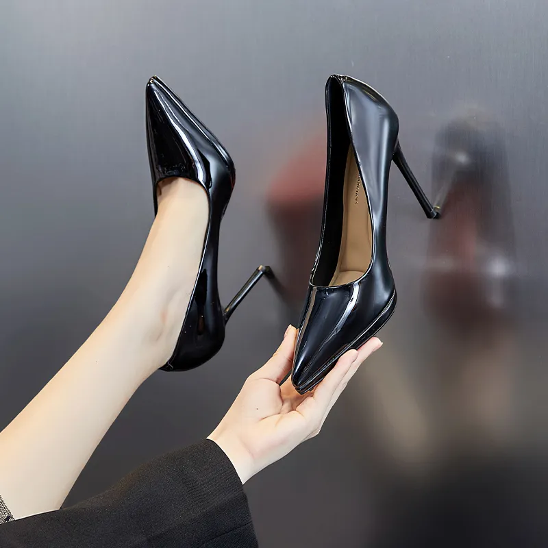 POOQ Slim Heel High Heels 10CM Women's-3