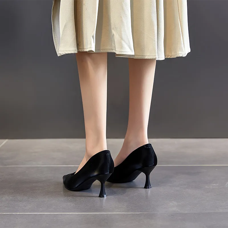 POOQ Slim Heel High Heels 6CM Women's-5