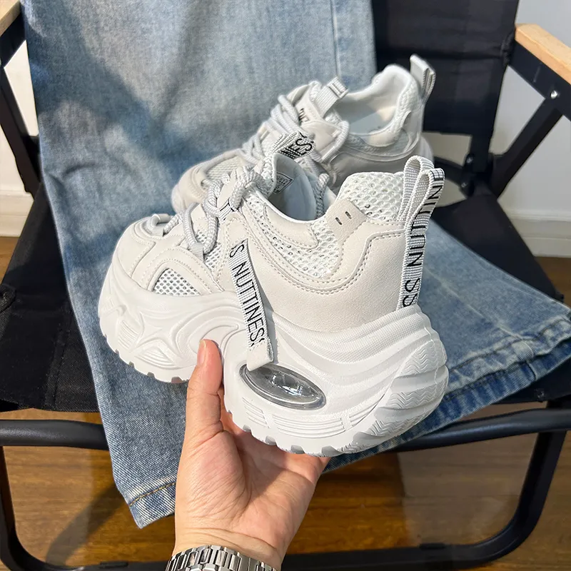 POOQ Breathable Height Increase Low Top Chunky Sneakers Women's-8
