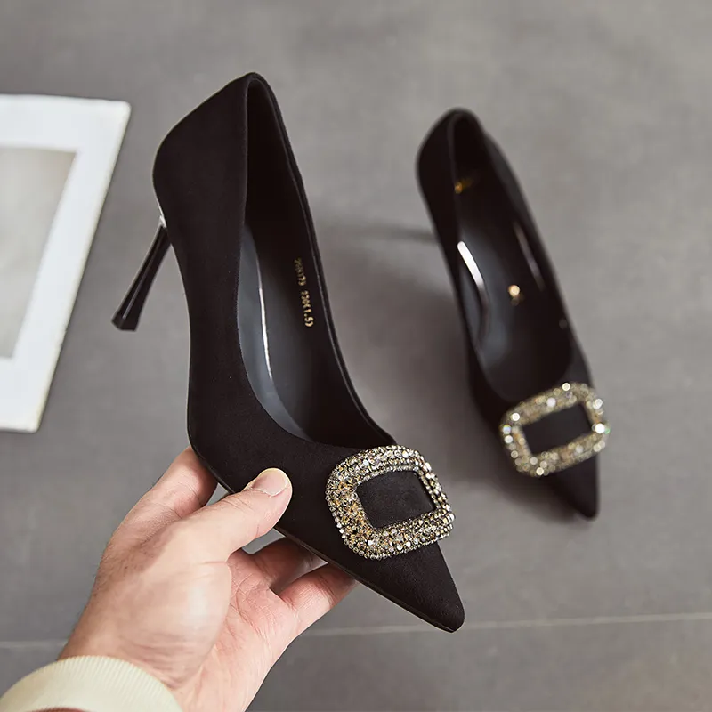 POOQ Slim Heel High Heels 8CM Women's-4