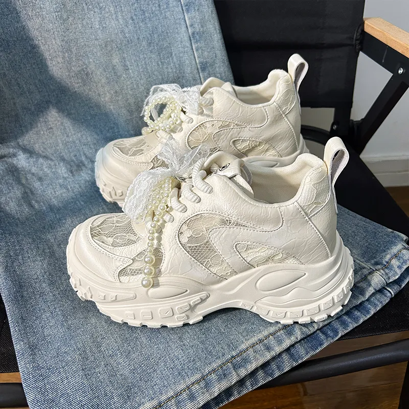 POOQ Low Top Chunky Sneakers Women's-3