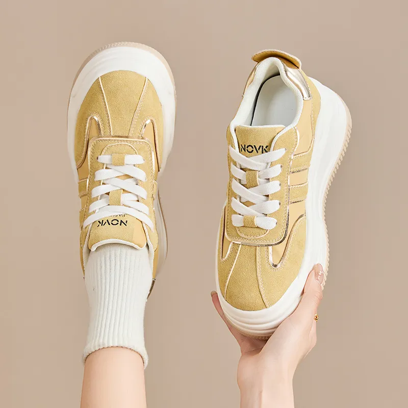 POOQ Slip Resistant Waterproof Abrasion Resistant Low Top Skateboard Shoes Women's-8