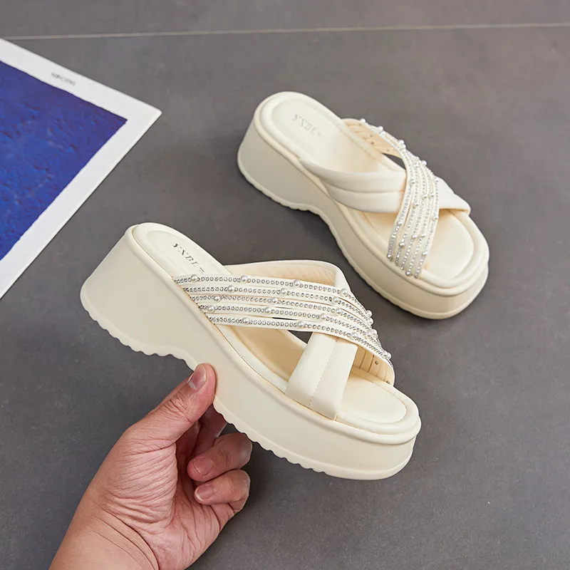 POOQ Rubber Sole Slip Resistant Slide Slippers Women's-4