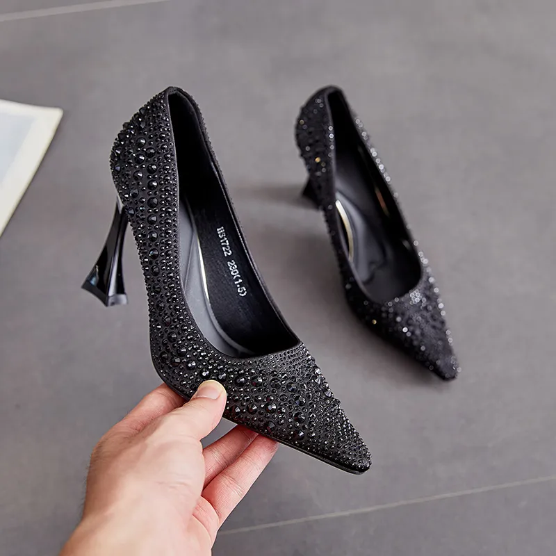 POOQ Slim Heel High Heels 9.5CM Women's-4
