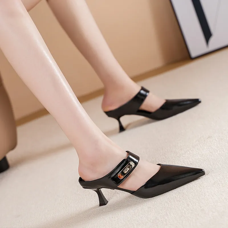 POOQ Rubber Sole Abrasion Resistant Closed Toe Slippers Women's-8