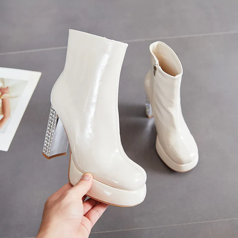 POOQ Ankle Boots 10.5CM Women's-4