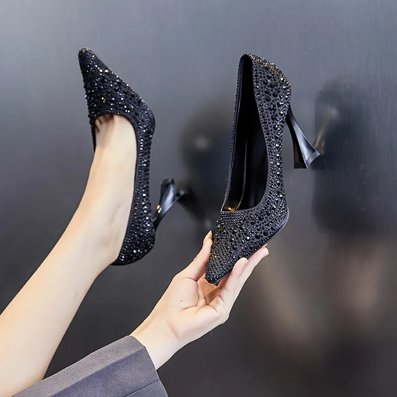 POOQ Slim Heel High Heels 9.5CM Women's-2